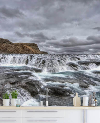 Kallt vattenfall Bakgrund Kallt vattenfall Bakgrund