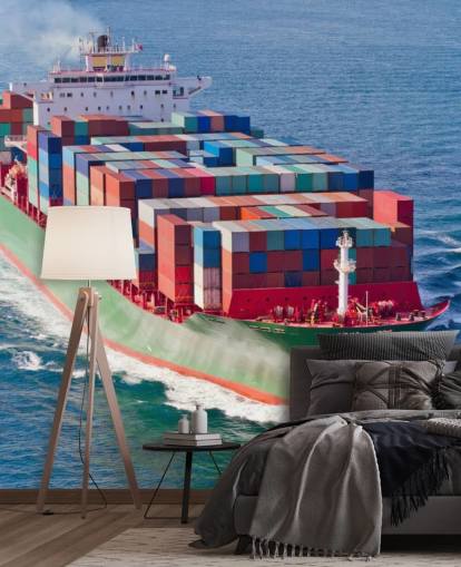 Ship Full of Containers Wallpaper