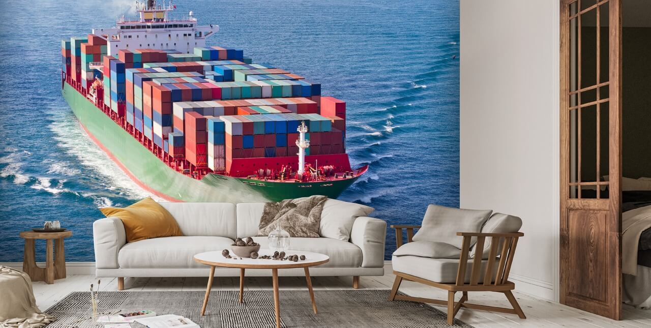 Container Wall Background Container Ship Wallpaper | Wallsauce AU