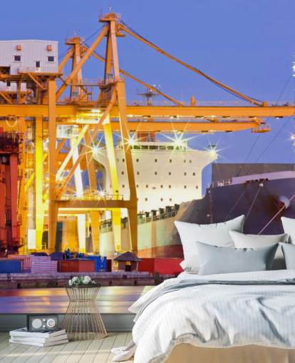 Ship and Crane Wallpaper Ship and Crane Wallpaper
