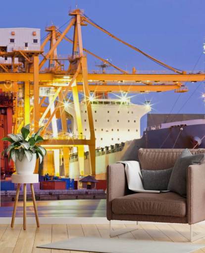 Ship and Crane Wallpaper Ship and Crane Wallpaper