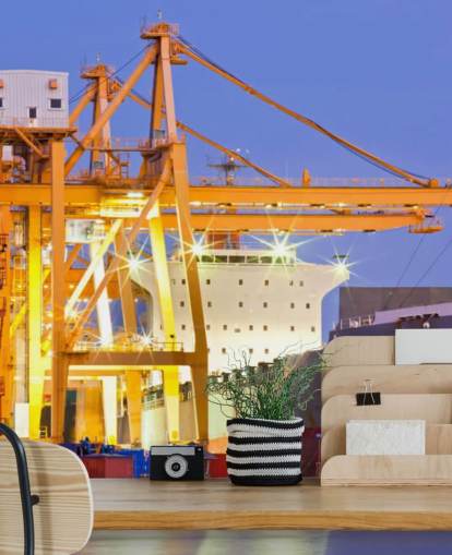 Fond d'écran Navire et grue