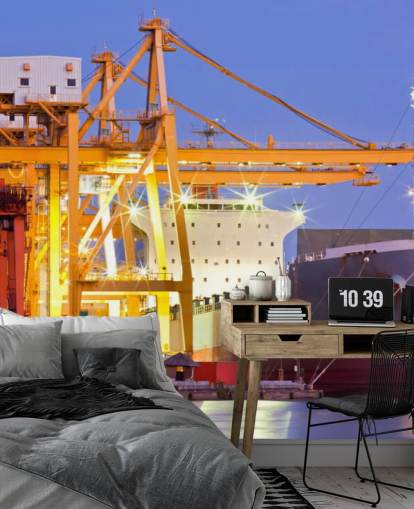 Skip og Crane Bakgrunn Skip og Crane Bakgrunn