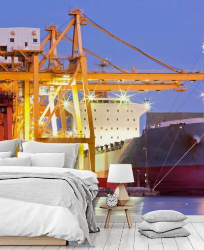 Ship and Crane Wallpaper Ship and Crane Wallpaper