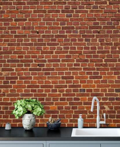 Old Red Brick Wall Wallpaper