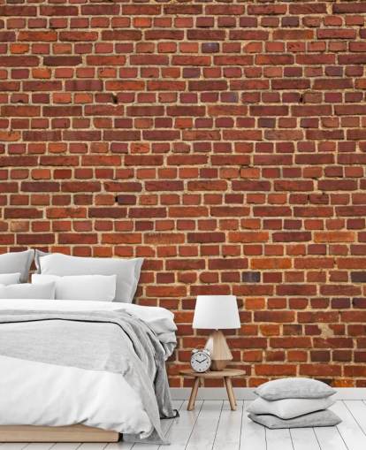 Papel pintado de pared de ladrillo rojo viejo