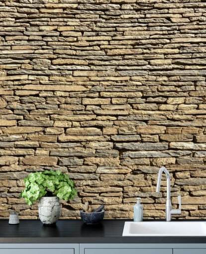 Natural Stone Bricks Wallpaper