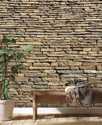 Natural Stone Bricks Wallpaper