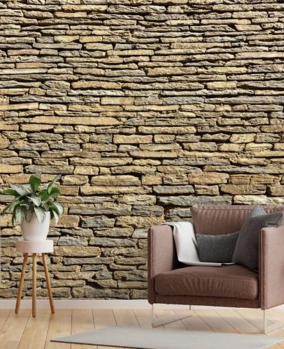 Natural Stone Bricks Wallpaper