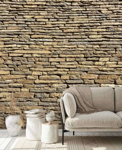 Natural Stone Bricks Wallpaper