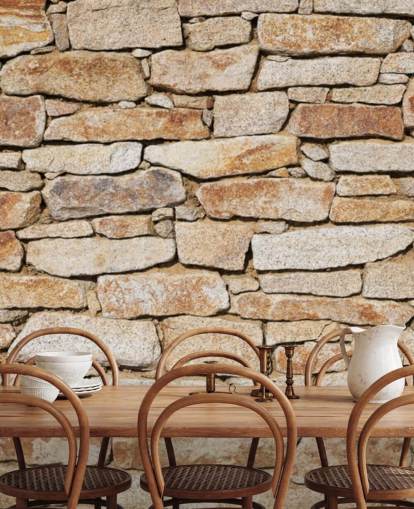 light brown stone wallpaper mural called Natural Stone for living rooms and cellars