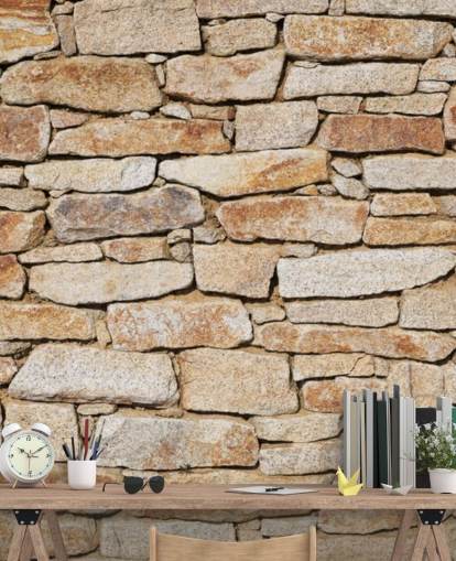 light brown stone wallpaper mural called Natural Stone for living rooms and cellars