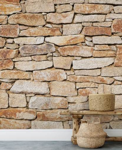 vaaleanruskea kivitaustakuva seinämaalaus nimeltä Natural Stone olohuoneisiin ja kellareihin
