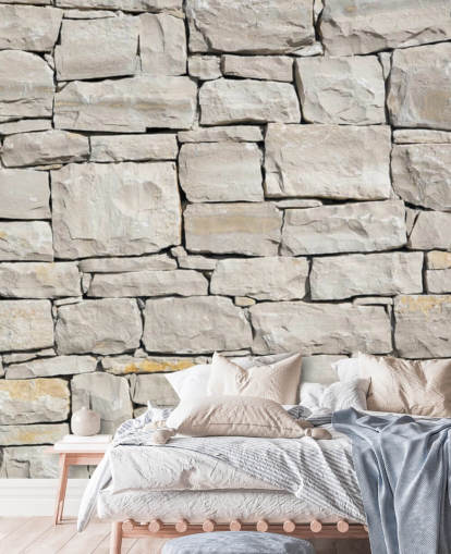 Papel pintado Piedra gris