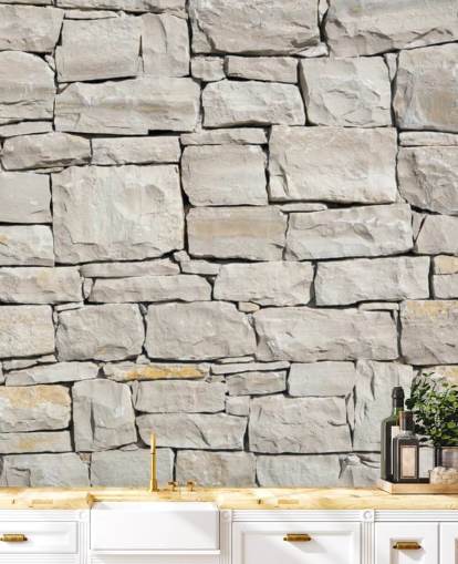 Papel pintado Piedra gris