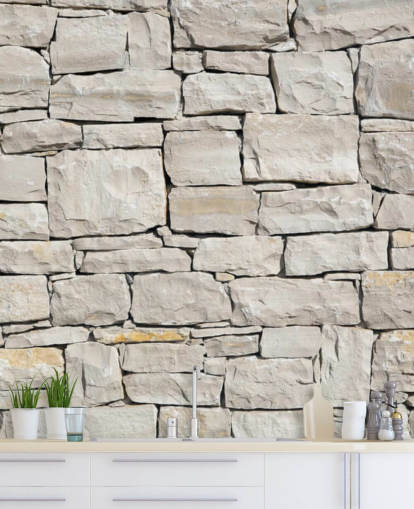 Papel pintado Piedra gris