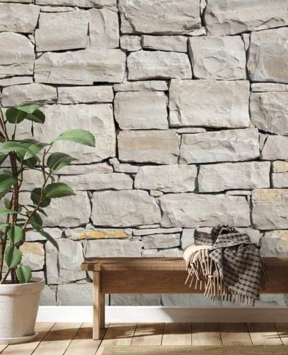 Carta da parati Grey Stone