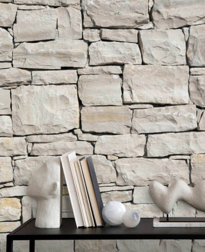 Papel pintado Piedra gris