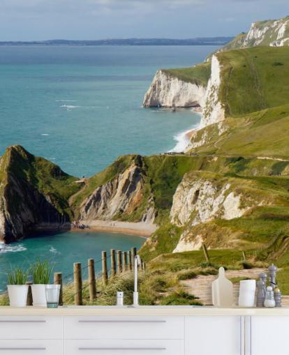 Décoration murale côtière des falaises blanches du Dorset