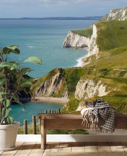 Décoration murale côtière des falaises blanches du Dorset