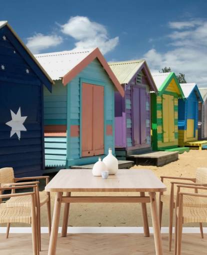 Sfondo colorato Beach Hut Sfondo colorato Beach Hut