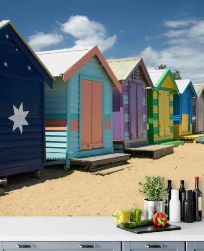 Sfondo colorato Beach Hut Sfondo colorato Beach Hut