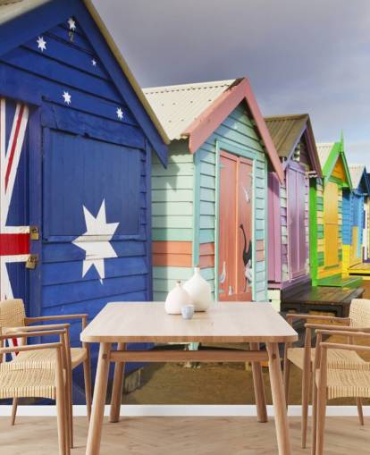 australia beach hut wallpaper