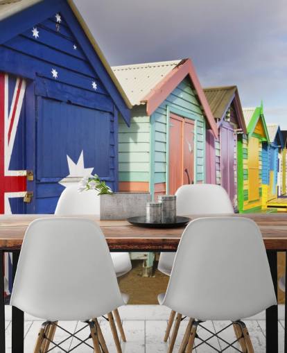 australia beach hut wallpaper