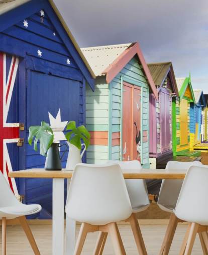 australia beach hut wallpaper