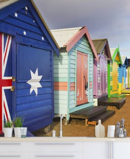 australia beach hut wallpaper