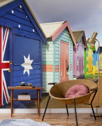 australia beach hut wallpaper