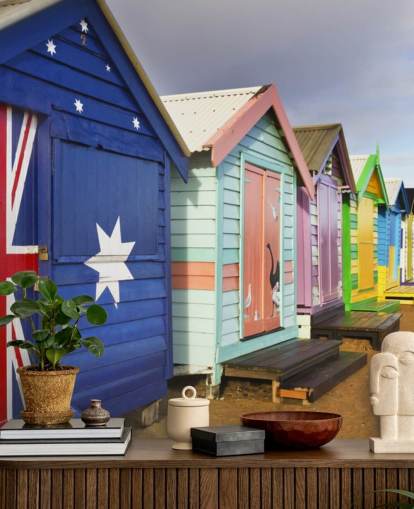 carta da parati australia beach hut
