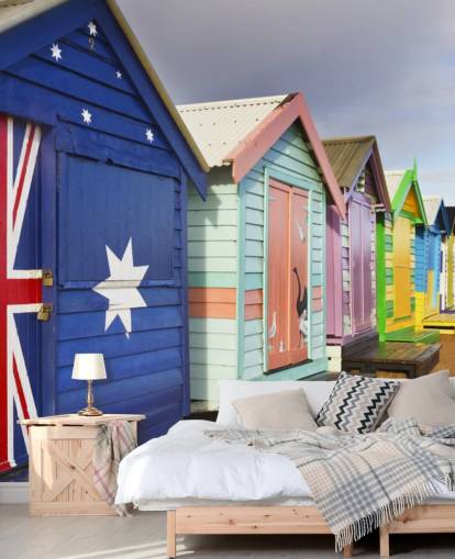 australia strand hytte tapet