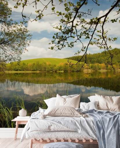 Lake in Lush Countryside Mural Lake in Lush Countryside Mural