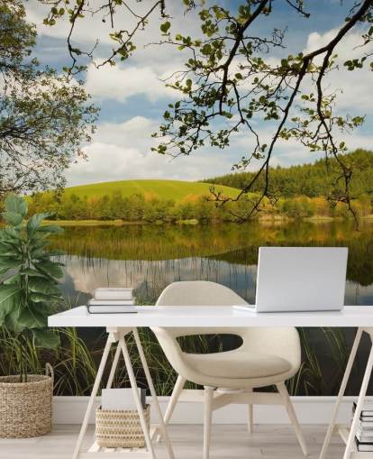 Lake i Lush Countryside Mural