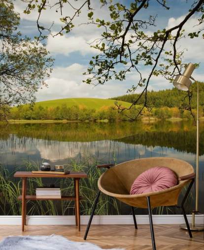 Lake in Lush Countryside Mural Lake in Lush Countryside Mural