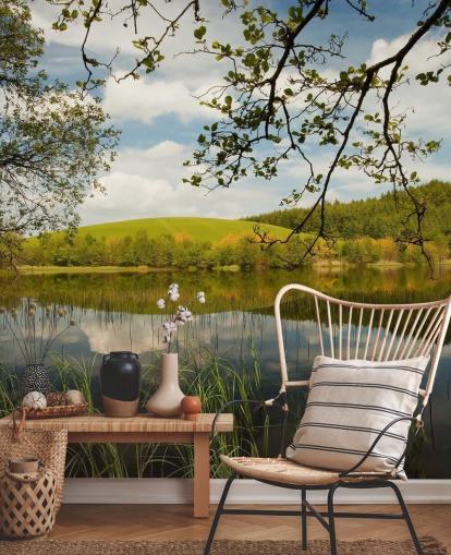 Lake in Lush Countryside Mural Lake in Lush Countryside Mural