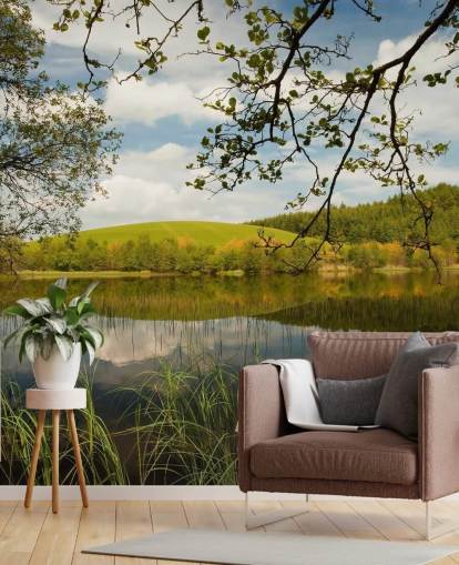 Lake in Lush Countryside Mural Lake in Lush Countryside Mural