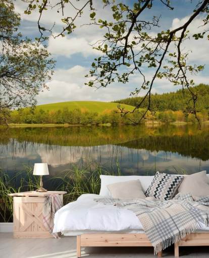 Lake in Lush Countryside Mural Lake in Lush Countryside Mural