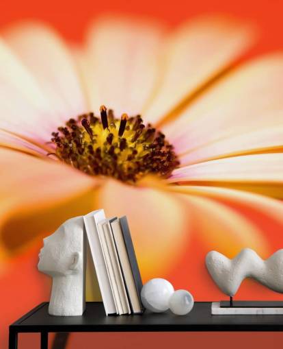 Grande carta da parati con fiori d'arancio