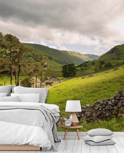 Lakeland Valley Farm, Fields and Dry Stone Wall Mural Lakeland Valley Farm, Fields and Dry Stone Wall Mural