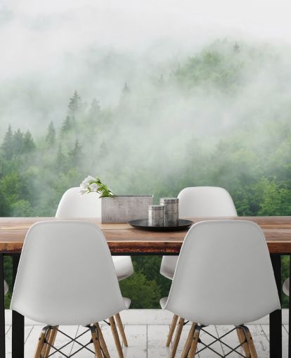 Mist over the Forest Wall Mural
