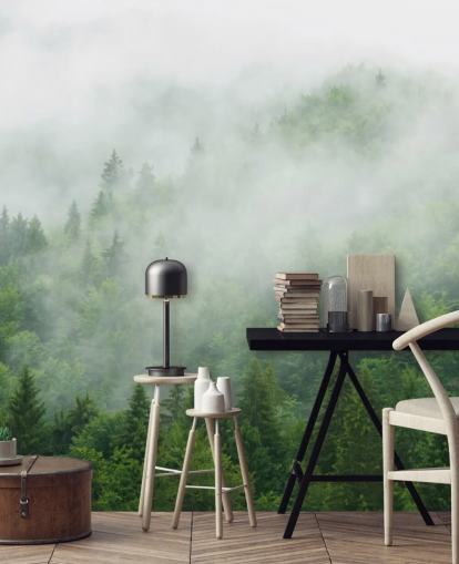 Mural de pared Niebla sobre el bosque
