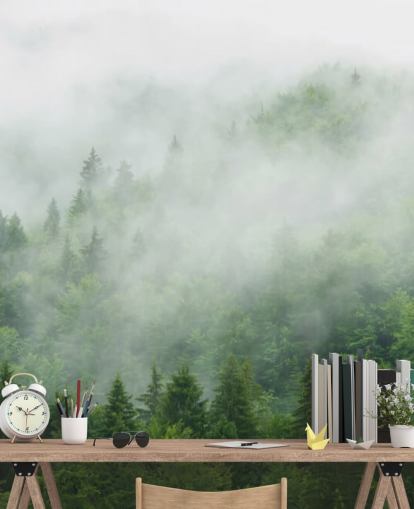 Mural de pared Niebla sobre el bosque