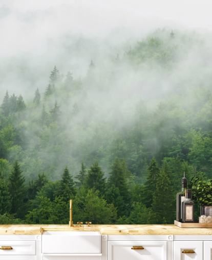 Mural de pared Niebla sobre el bosque