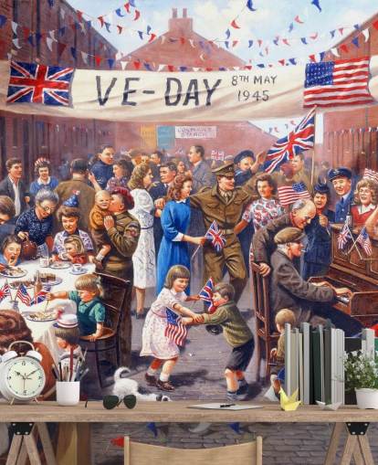 carta da parati VE day street celebration carta da parati VE day street celebration