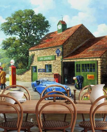 landsby bensinstasjon i det siste tapet