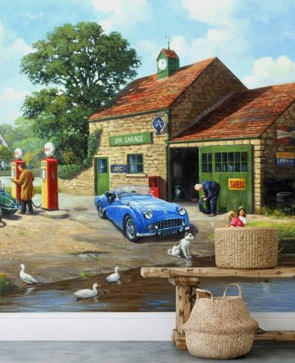 village gas station in the past wallpaper village gas station in the past wallpaper