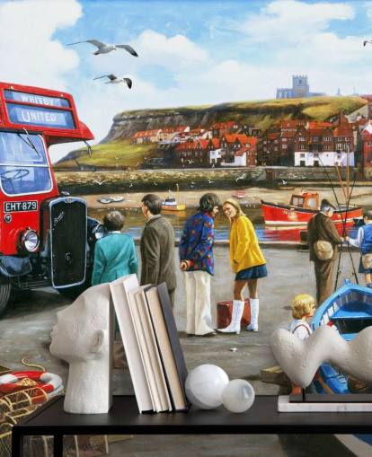 uk Whitby Harbour in den 1960er Jahren Tapete uk Whitby Harbour in den 1960er Jahren Tapete