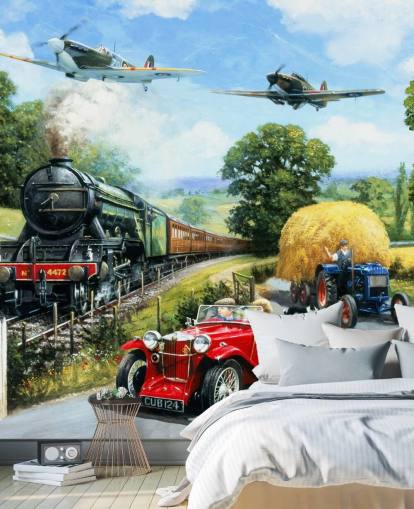 train track wallpaper
